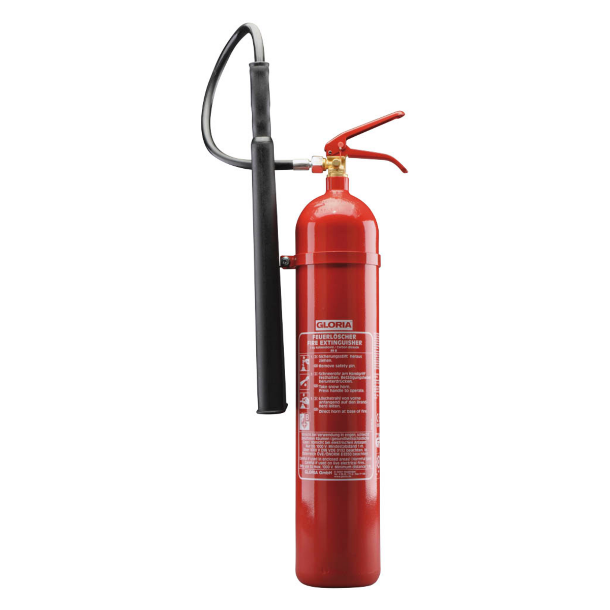 GLORIA KS5ST Feuerlöscher CO₂ 5 kg mit Schneerohr